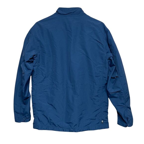 Brian Anderson Jacket Flannel Lining Zip Up Button Snap Close Blue Mens Medium - Picture 2 of 7